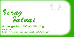 virag halmai business card